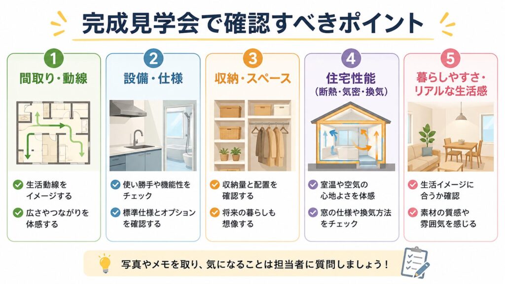 完成見学会で確認すべきポイント