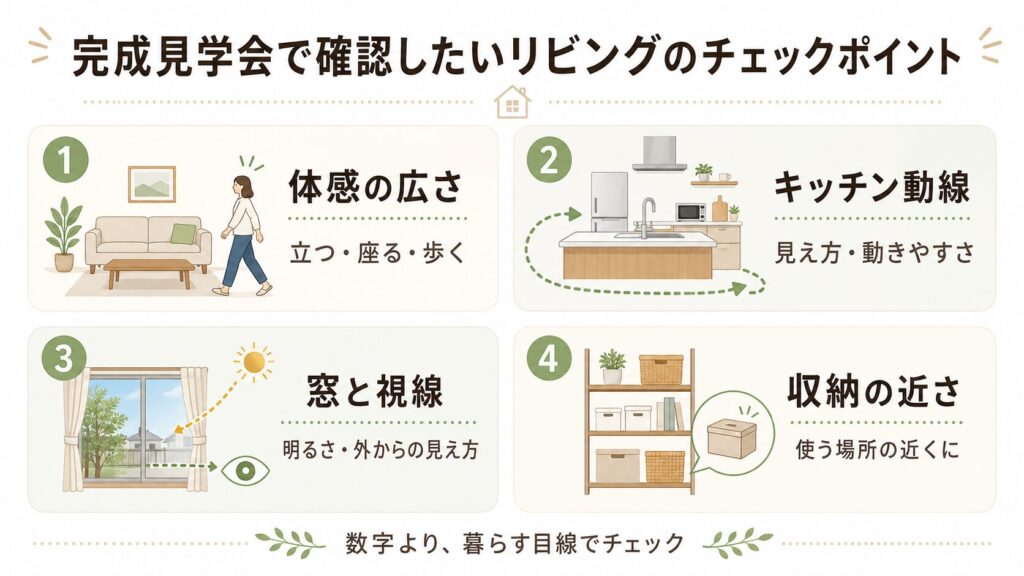 完成見学会で確認したいリビングのチェックポイント