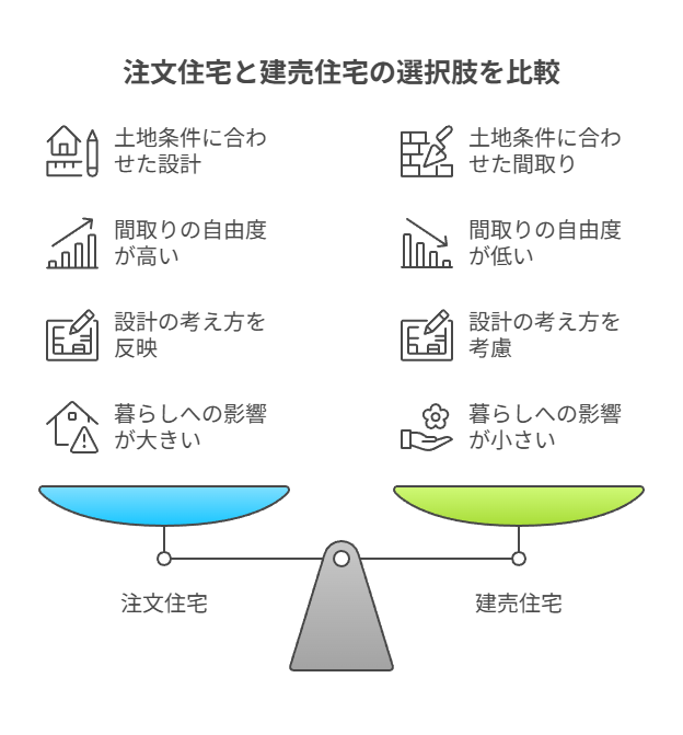 注文住宅と建売住宅の選択肢を比較