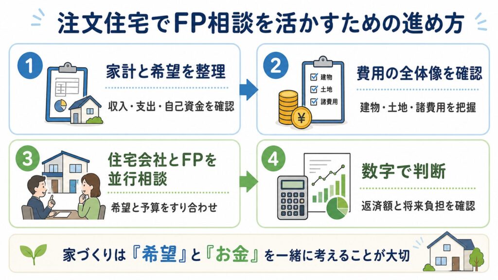 注文住宅でFP相談を活かすための進め方