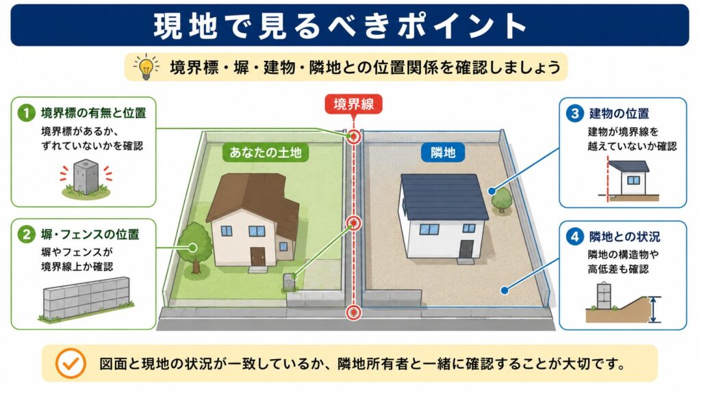 現地で見るべきポイント