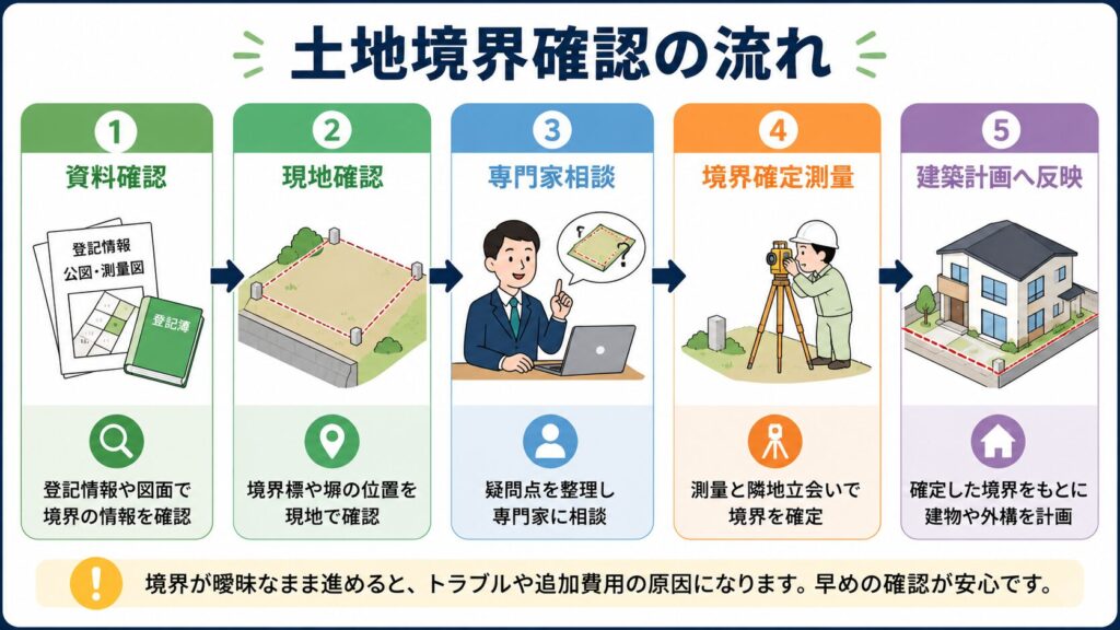 土地境界確認の流れ